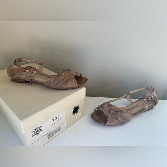 $335 N.D.C. Made by Hand Esmeralda Sandals Aged Florida Wash Taupe EU 36 / US 6 - Picture 8 of 11